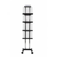 Ddpurslide - Présentoir mobile et ajustable - Alba - Compatible tout format, 4 roues, structure en chrome_2