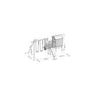 Structures de jeux combinées pour enfants de 3 à 8 ans - 220 kg - 46746 - Gamm vert - en bois autoclave avec toboggan, balançoire, cabane et vis-à-vis_2