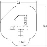 Diabolo Baby - structure pour aire de jeux - Proludic - réf. J38705® - accessible dès 0,5 ans - jusqu'à 19 joueurs_2