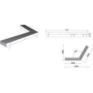Lwd200 - Banc connecté MMCité 1 a.S. - Hauteur 430 mm - Assise en bois massif, pieds en acier_2