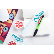 Règle en plastique 11 cm - forme customisée 50x50 mm - impression 1 couleur incluse_2