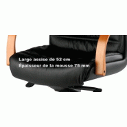 Fauteuil Directionnel avec accoudoirs  JOHN - Sitek - cuir noir_2