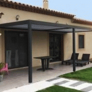 Pergola bioclimatique aluminium adossée 4x3m - modèles Kaline, Kalor, Kalice - lames orientables_2