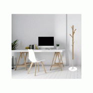 Porte manteaux design bois & blanc_2