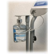 Présentoir universel pour gel hydroalcoolique avec pédale - tablette d'affichage intégrée - fabriqué en France_2