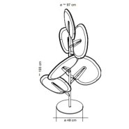 Totem acoustique BOTANIC - 6 panneaux orientables - Design Mario Trimarchi - Réf. 8035 FR207_2