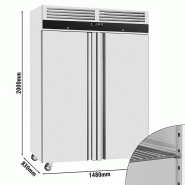 Armoire congélateur en inox double portes pleines - 1400 L_2