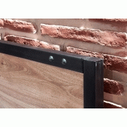 Lit Portland - Style industriel 160 x 200 cm - Chêne poutre et métal anthracite_2