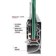 Barrière de protection en verre et aluminium au design épuré