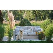 Canapé 2 places Biscarrosse 186 cm - Home Spirit - Confort plume et lin - Déhoussable_2