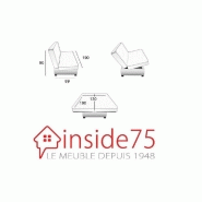 Clic Clac Luxe Convertible Caslano Rouge 130x190cm - Matelas 12cm en mousse HR 30kg/m3 - Coffre de rangement_2