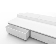 Coffre mobile sous paillasse basse de laboratoire - roulettes, grand tiroir, dimensions sur mesure_2