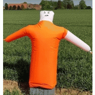 Mannequin lumineux et sonore pour éloigner les animaux nocturnes