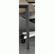 Grande table de réunion X5 - Officity - Anthracite, Blanc, 360_2