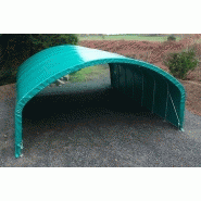 Tunnel de stockage pro / fermé / structure en acier / couverture en pvc  / porte / pignon_2