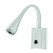 Applique/liseuse flexible cuir et acier - LED SMD 2W 160lm - Interrupteur intégré - Longueur 30 cm_2