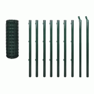 Vidaxl clôture euro acier 10x1,0 m vert 140565_2