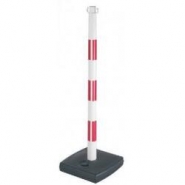 2001 - Poteau de signalisation et balisage PVC à lester sur socle - Lot de 6 - Marque Novap_2