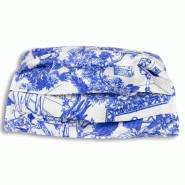 Masque lavable en soie imprimée citadin - doublé coton - bleu - Made in France - Réf 30205.01.2_2