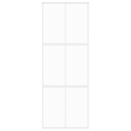 Vidaxl porte coulissante blanc 76x205 cm verre trempé aluminium 155216_2
