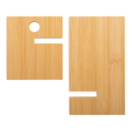 Support pour téléphone en bambou - avec trou pour câbles - 90g - couleur naturelle_2