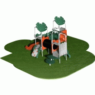 Structure de jeux inox 3 tours gamme Primo Dino - PRD361 - Âge 2-6 ans - Capacité 20 enfants_2