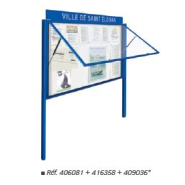 Vitrine d'extérieur sobre et discrète - Épaisseur 58mm - Idéale pour bâtiments publics et culturels - CLASSIQUE_2