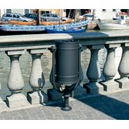 Poubelle publique 2274 000 - Melia - Neri - 37 L - Cylindrique - Fonte et acier galvanisé_2