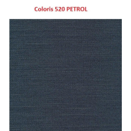 Canapé 3 places design scandinave AYA - accoudoirs chêne - tissu bleu pétrole - L197 x H82 x P80 cm_2