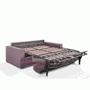 Canapé convertible express Premium 120 cm - Sommier à lattes Renatonisi - Matelas Bultex Tweed fuchsia_2