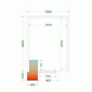 Chambre froide positive 7,49 m3 (1800 x 2400 x 2200 mm) avec monobloc de paroi_2