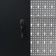 Vidaxl armoire à outils murale style industriel métal gris et noir 145366_2