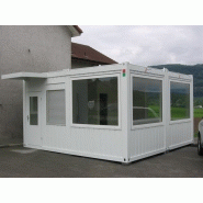 Bungalow de chantier 30' / modulaire / bureau / aménagé / ossature en métal / parois en métal / isolé / 9.12 x 2.43 x 2.59 m_2