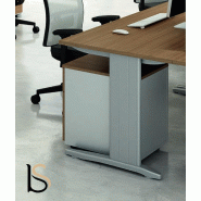 Bureau rectangulaire Practika P1 - Quadrifoglio - 180, Alu, Noyer canaletto_0