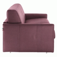 Canapé lit Sun convertible 140cm - ouverture express - matelas 16cm - velours vieux rose_2