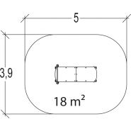 Planche abdos senior - Proludic - 2,10 m de largeur, JPS13-S-M - Pour parcours santé métal_2
