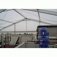 Tente de stockage fermée - structure aluminium renforcée - bâche opaque 650 g/m² - 25x15x4m - ancrage au sol avec platine_2