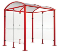 Abri vélos Voûte Verre - Structure acier galvanisé - Toiture aluminium et polycarbonate anti-UV_2