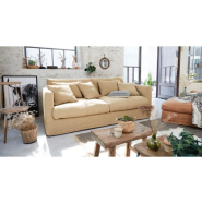 Canapé 3 places Nomad 190 cm - Home Spirit - Confortable avec coussins en plumes - Personnalisable_2
