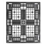 Palette plastique medium Planetpal mix 10A12 MR6RR - ref PA-ME-0118 - 1000x1200 mm, ajourée, rebords, 6 semelles_2