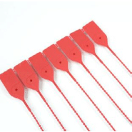 Scellé PP à tige crantée ronde - Longueur 330 mm - Tige Ø3.5 mm - Platine 30x35 mm - Rouge_2