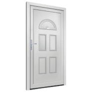 Vidaxl porte d'entrée blanc 88x208 cm pvc 3187912_2