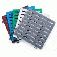 Dalles caillebotis antidérapants 1.2 m² - PVC étanche blanc 30 x 30 cm (12 dalles)_2