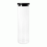 Bocaux Ferm - en verre avec couvercle noir - Dimensions L.9.4 x l.9.4 x H.31 cm - Réf. 801720_2