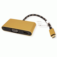 Roline gold adaptateur type c - vga / hdmi / c (pd), m/f_2