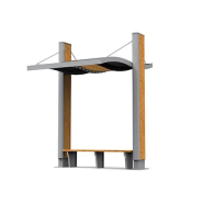 Abri Bus eco-composite URBATEC - Aluminium, Acier, Bois Tech et Polycarbonate_2