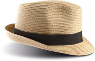 Chapeau Panama - Réf: KP068 - 89% fibre de papier, 11% polyester, bord 6 cm, bande tissu noir amovible_2