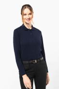 Polo Supima manches longues femme - Kariban Premium - Réf: PK203 - Coton Supima de qualité supérieure - Toucher doux et soyeux_2