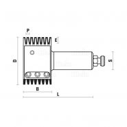 W181.700.R - Fraise à plaquette HW pour jonctions Z=2 - Sistemi S.R.L. - Diamètre : 70_2