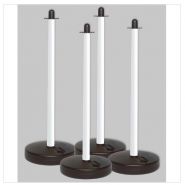 Lot de 4 poteaux pour usage intérieur ou extérieur avec socle stable